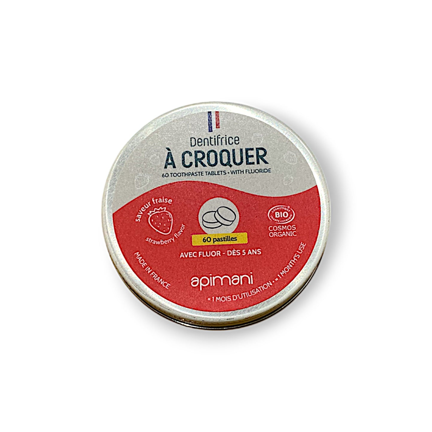 Apimani Dentifrice à croquer à la fraise - Enfants
