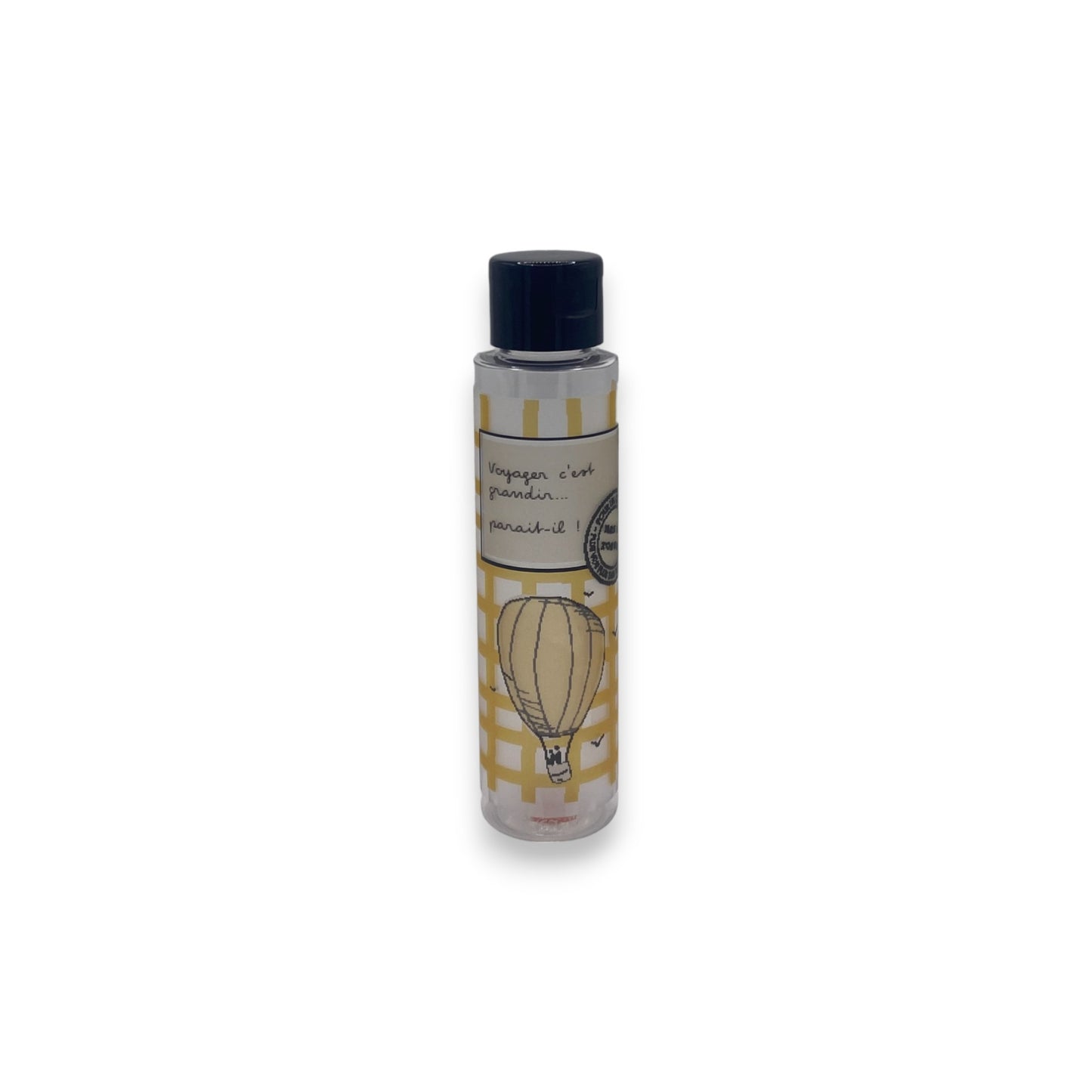 Bouteille du voyageur PET 100 ml / Capsule Flip top jaune Mas du roseau