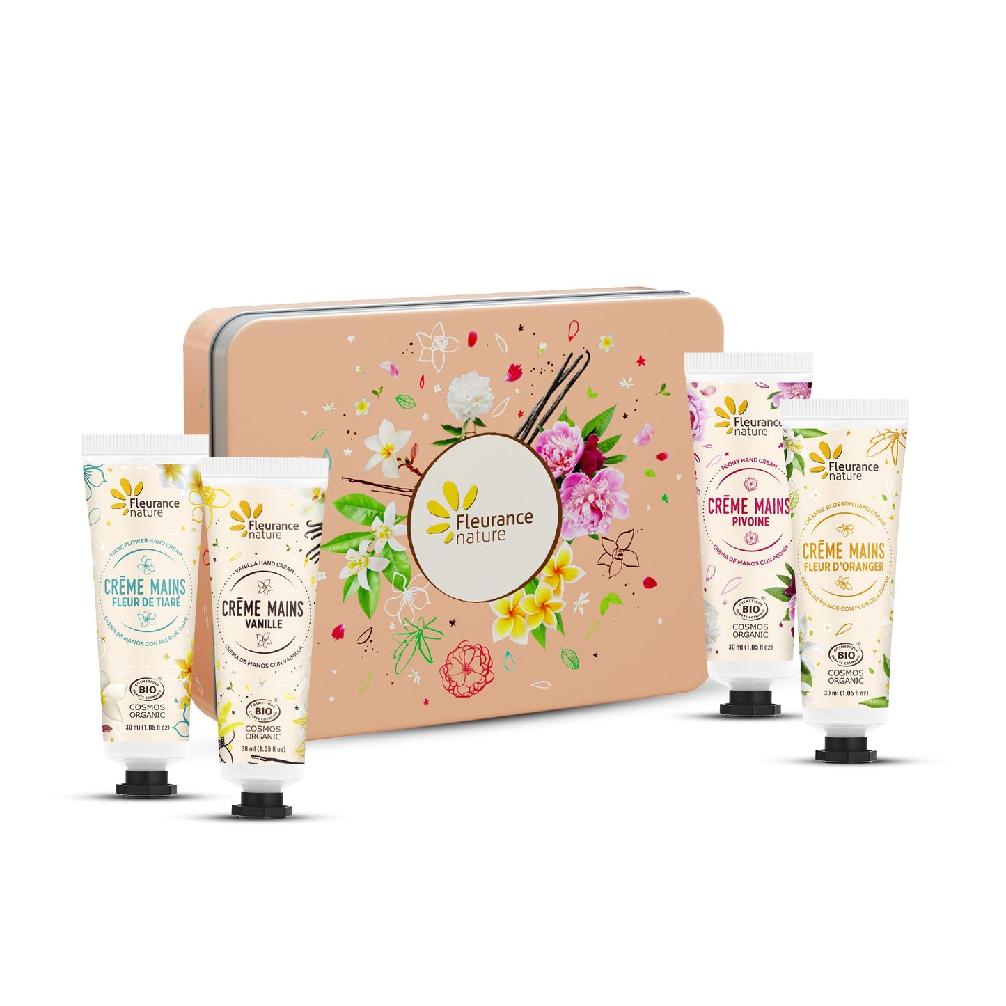 Coffret 4 crèmes mains Evasion florale