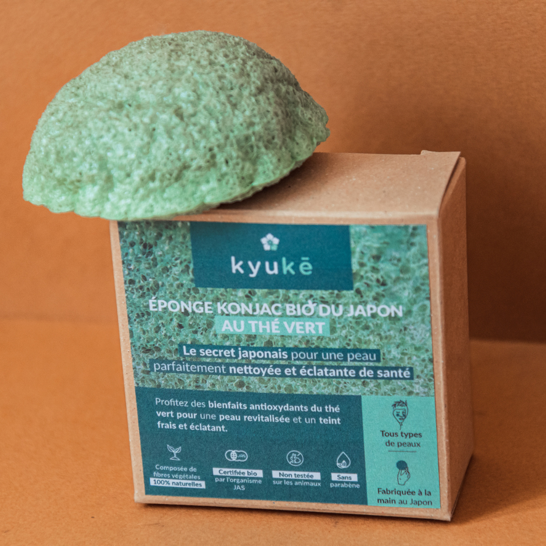 Éponge Konjac Thé vert