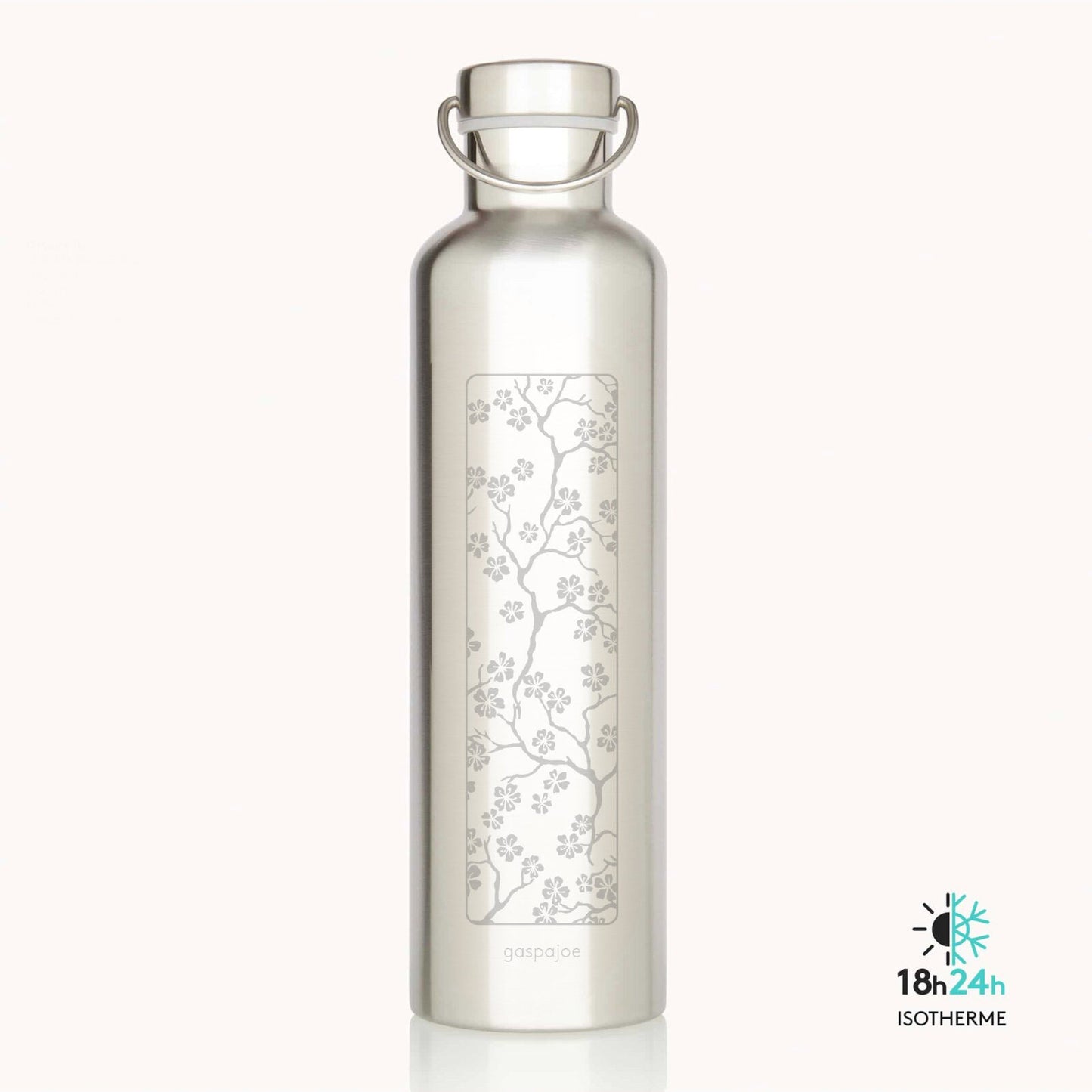 Gaspajoe Gourde en Inox Groovy 1L Cerisier