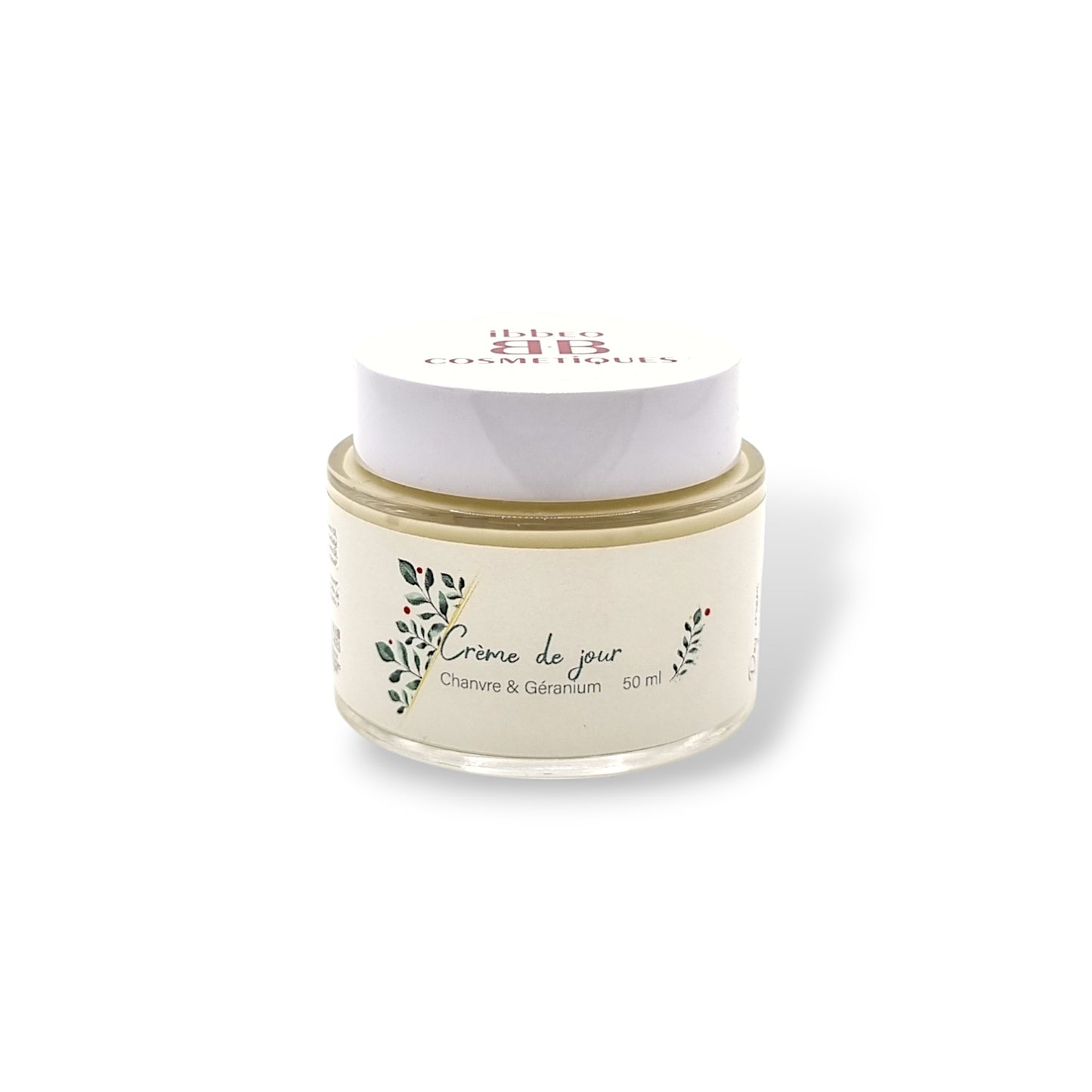Ibbeo Crème de jour - Peaux sèches - Chanvre et Géranium