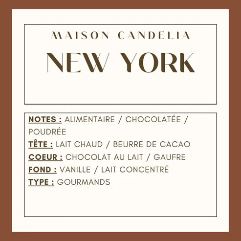 Bougie Jesmonite New-York - Cookie Chocolat - 250g
