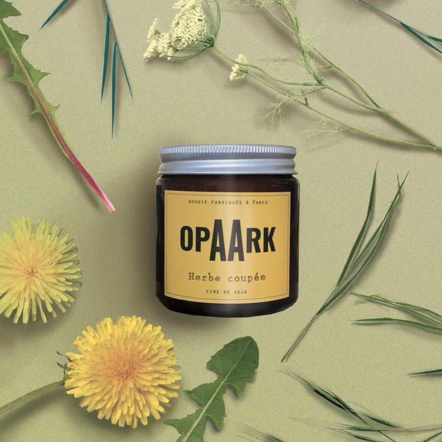 Opaark Bougie Classique Verre 90 g - Herbe coupée
