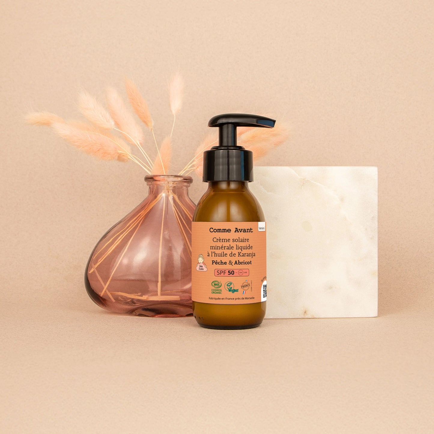 Crème solaire minérale Liquide SPF50 à l'huile de Karanja