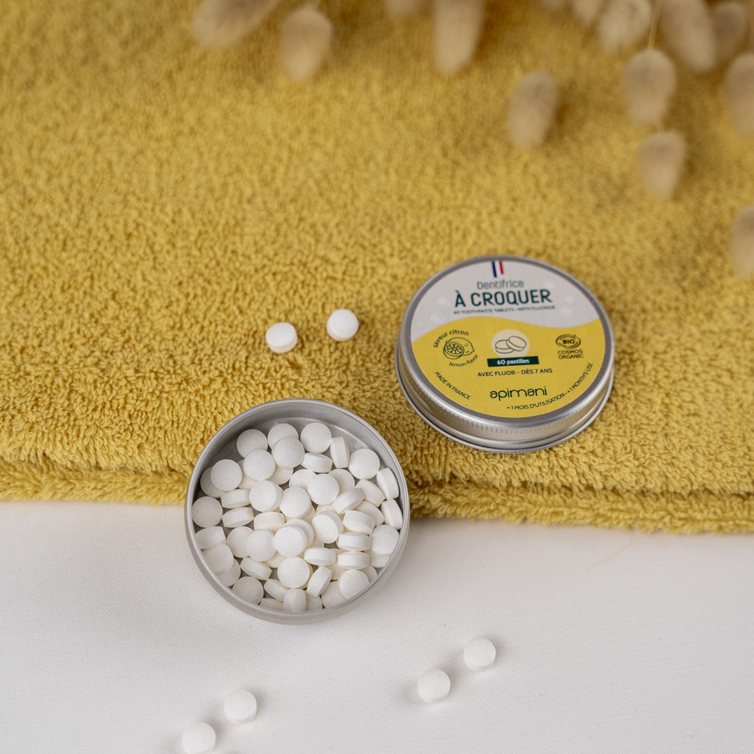 Apimani Dentifrice à croquer au citron