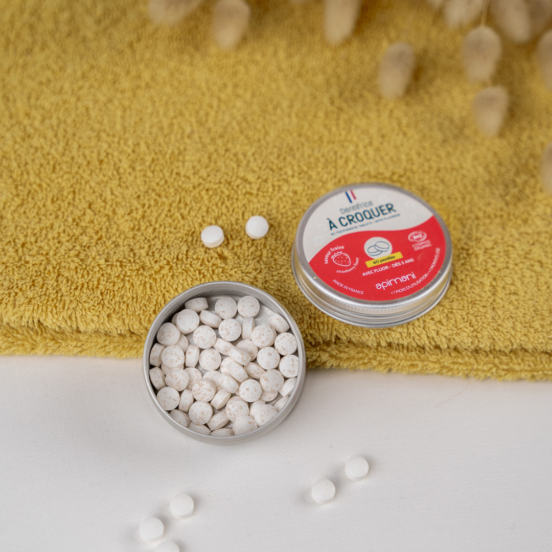 Apimani Dentifrice à croquer à la fraise