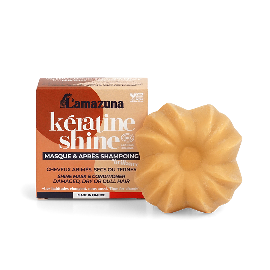 Lamazuna Masque/Après-Shampoing Solide Keratine Shine