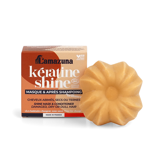 Lamazuna Masque/Après-Shampoing Solide Keratine Shine
