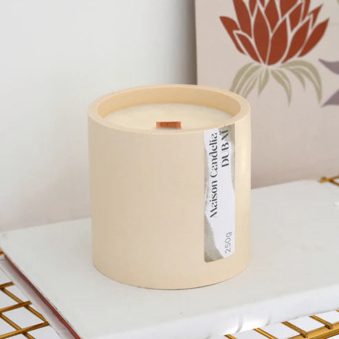 Bougie Jesmonite Dubaï -Oud & Epices - 250g