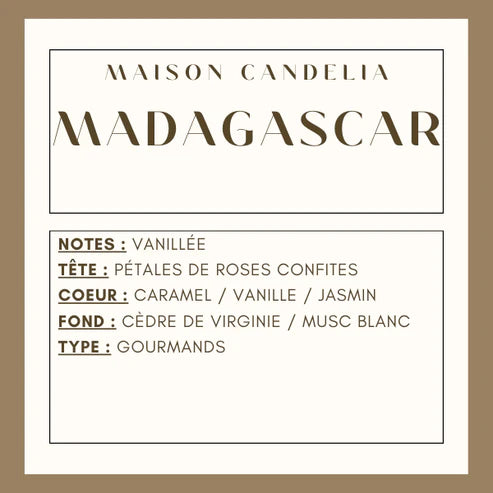 Bougie Jesmonite Madagascar - Vanille - 250g
