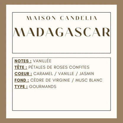 Bougie Jesmonite Madagascar - Vanille - 250g
