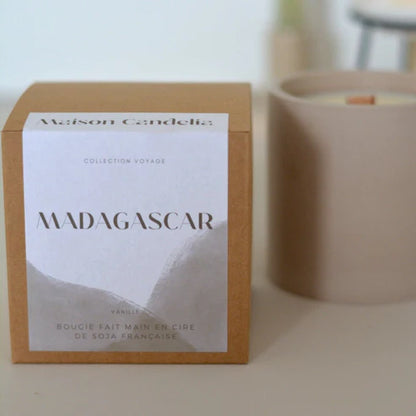 Bougie Jesmonite Madagascar - Vanille - 250g