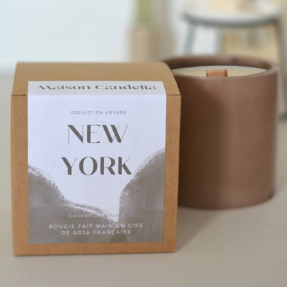 Bougie Jesmonite New-York - Cookie Chocolat - 250g