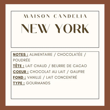 Bougie Jesmonite New-York - Cookie Chocolat - 250g