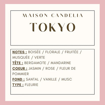 Bougie Jesmonite Tokyo - Fleurs de Cerisier- 250g