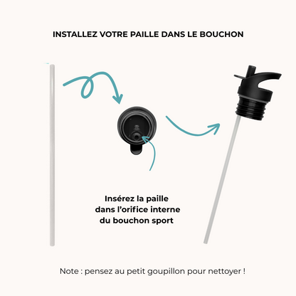 Paille pour bouchons sport
