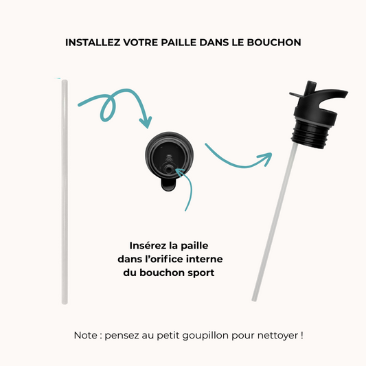 Paille pour bouchons sport