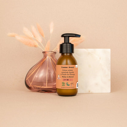 Crème solaire minérale Liquide SPF50 à l'huile de Karanja
